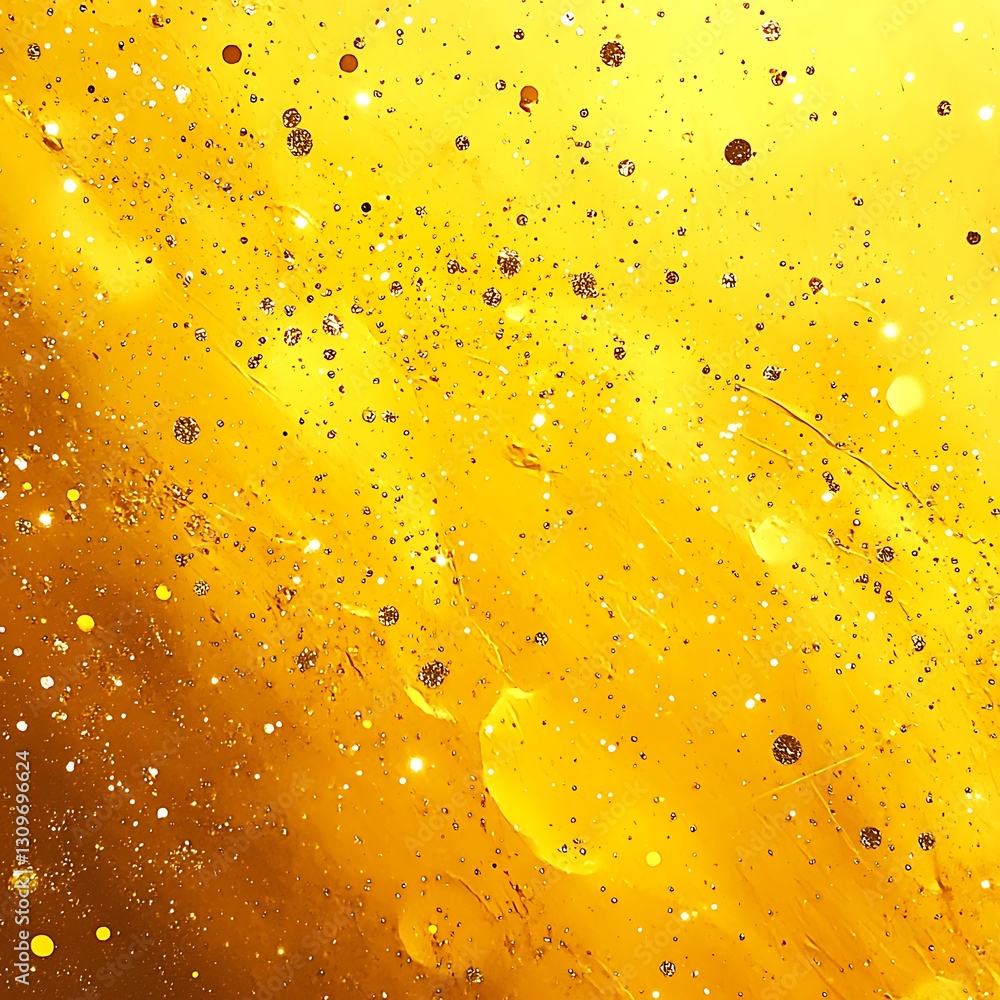 Poster golden abstract texture with shimmering particles