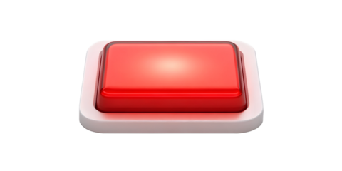 Different Red Glowing Rectangle Buttons on White, Bright and Sleek Button Designs for User Interfaces, PNG Transparent