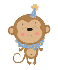 Smiling Monkey with Hat