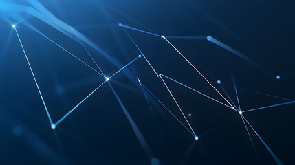 Minimalist Neural Network Visualization with Interconnected Glowing Nodes and Lines, AI Technology Concept