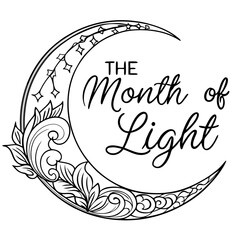 Radiance of Ramadan: Crescent Moon & Star Typography Designs