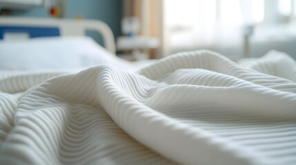 a soft, ivory medical pillow with a gentle texture, adding a sense of comfort and tranquility to healthcare imagery 