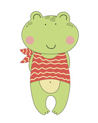 Cute Frog with Scarf