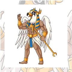 Horus cartoon mascot character design