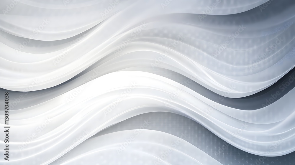 Poster elegant layered waves of flowing abstract textures in monochrome tones