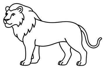 Geometric Lion Sketch