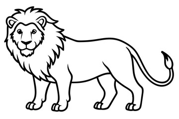 Geometric Lion Sketch