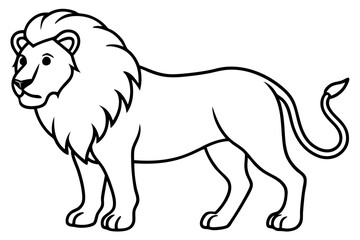 Geometric Lion Sketch