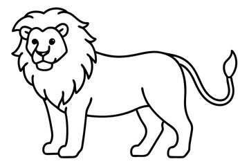 Geometric Lion Sketch