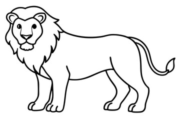 Geometric Lion Sketch