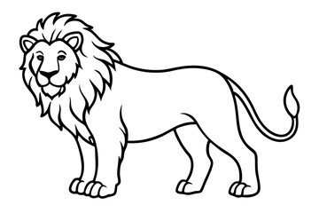 Geometric Lion Sketch