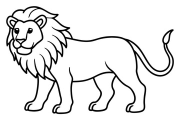 Geometric Lion Sketch