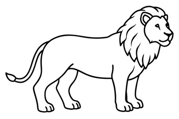 Geometric Lion Sketch