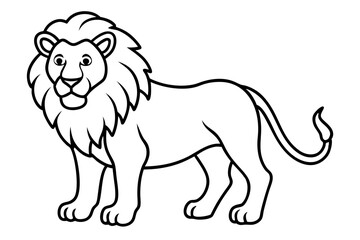 Geometric Lion Sketch