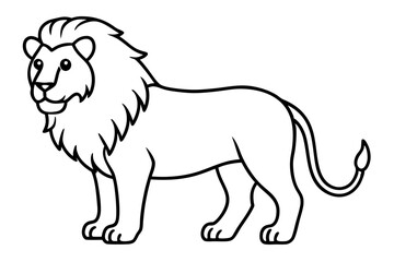 Geometric Lion Sketch