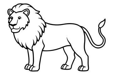 Geometric Lion Sketch