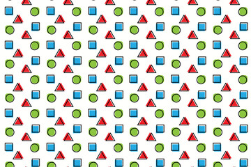 seamless pattern with colorful shapes