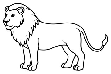 Geometric Lion Sketch