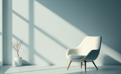 white armchair in a modern interior