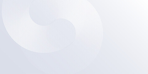 Geometric white circle lines. Digital future technology concept abstract