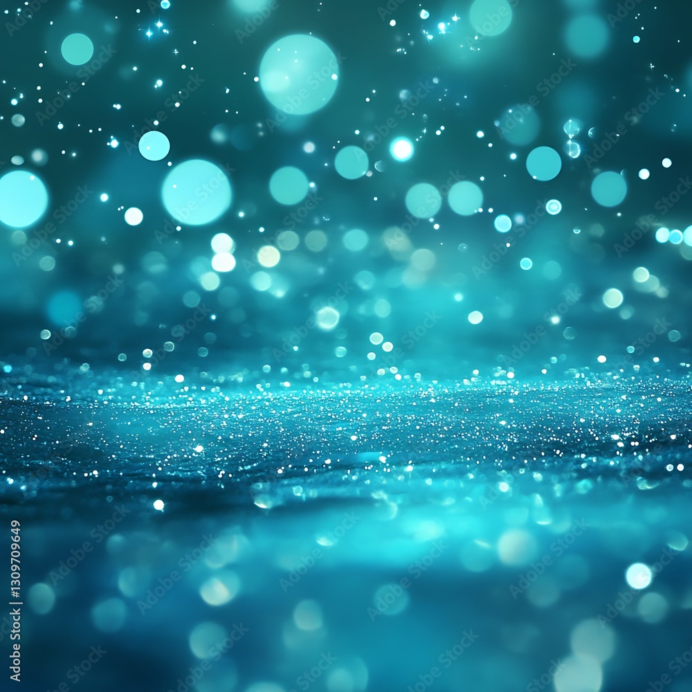 Poster sparkling aqua bokeh background texture design