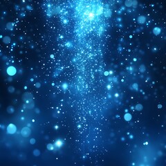 Sparkling Blue Galaxy Dust and Light Burst