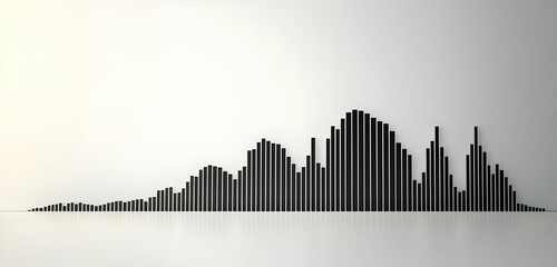 Minimalist stock chart showing a smooth upward slope, representing a gradual rise in stock prices on a clean white background.