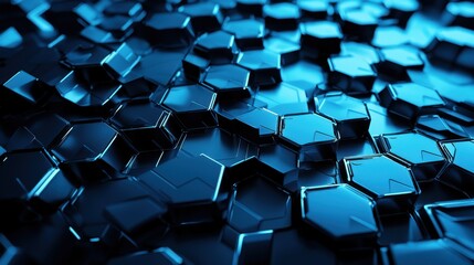 Fototapeta premium futuristic honeycomb background (3d rendering) 
