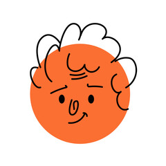 Grinning Orange Face