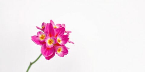 Obraz premium A single, vibrant flower blossoms against a pure white backdrop, flower, garden
