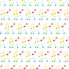 music note seamless pattern design background template