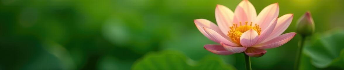 Obraz premium Flower with lush greenery and delicate petals, nature, petal, gentle