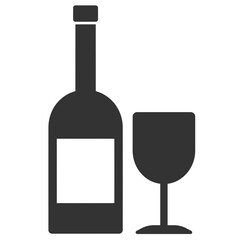 black silhouette alcohol drinks icon