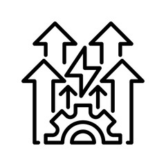 Efficiency line icon. Universal creative premium symbol. Vector sign icon logo template. Vector illustration