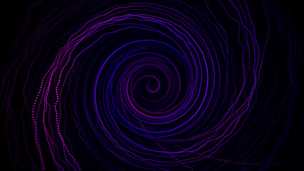 Circle neon tunnel loop. Cyber Neon tunnel. Futuristic interface pattern. Glowing hi technology texture. Abstract motion background. Cyber punk concept. a circular blue and purple light background