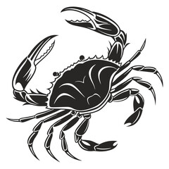 silhouette crab on white background 