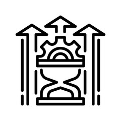 Efficiency line icon. Universal creative premium symbol. Vector sign icon logo template. Vector illustration