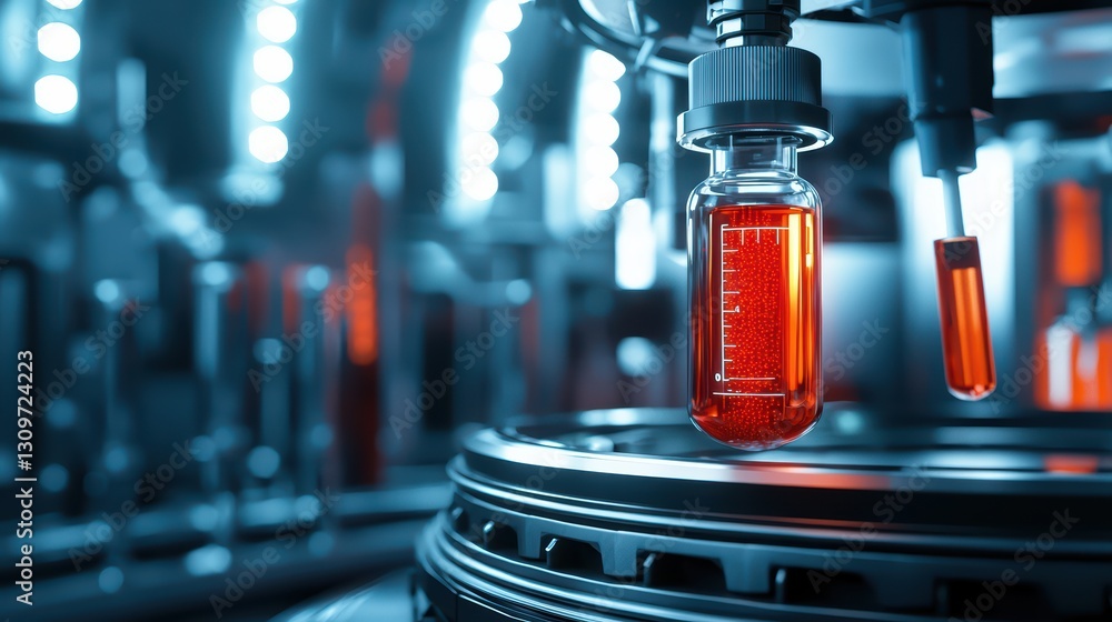 Poster laboratory scene with advanced technology for creating synthetic sci-fi innovations