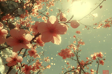 Springtime Cherry Blossoms With Soft Pink Hues