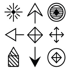 black Ster icon set vector silhouette design  © PNG STOCK