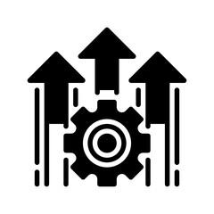 Efficiency Glyph line icon. Universal creative premium symbol. Vector sign icon logo template. Vector illustration