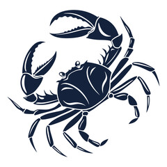 silhouette crab on white background 