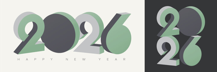 Minimalist design of 2026, Concept for 2026 New Year cover and banner