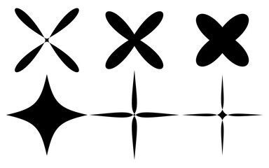 black Ster icon set vector silhouette design  © PNG STOCK