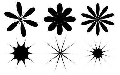 black Ster icon set vector silhouette design  © PNG STOCK