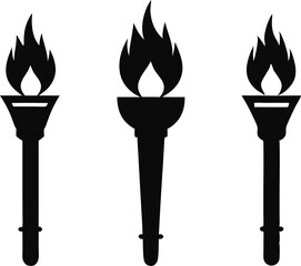 set of fire icons