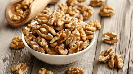 Fototapeta premium walnuts and nutcracker
