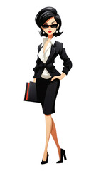 Fototapeta premium PNG Isolated businesswoman footwear cartoon adult.