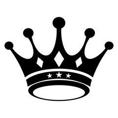 Crown silhouette vector icon,simple,minimalist and elegant concept,isolated on white background,can be for sign or logo
