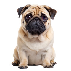 Obraz premium pug dog isolated on white background